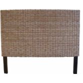 Kubu Weave Headboard in Kubu Wicker and Indonesian Mahogany (King)